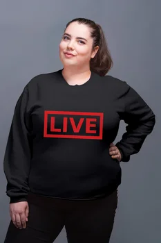 

Angemiel Wear Live Black Women Sweatshirt