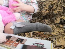 Calcetines antideslizantes de algodón para bebés, calcetín largo transpirable con pajarita de dibujos animados para primavera y otoño, 0-4 años