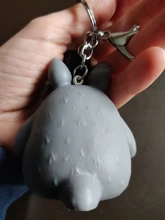 LLavero de animales de Totoro para hombre o mujer, llavero de piel con abalorio de Metal para bolso de coche