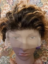 Pre arrancado corte Pixie peluca 250% para las mujeres negras Pixie Peluca de cabello humano nudos blanqueados corto de la onda de agua de Bob de fuente peluca Remy