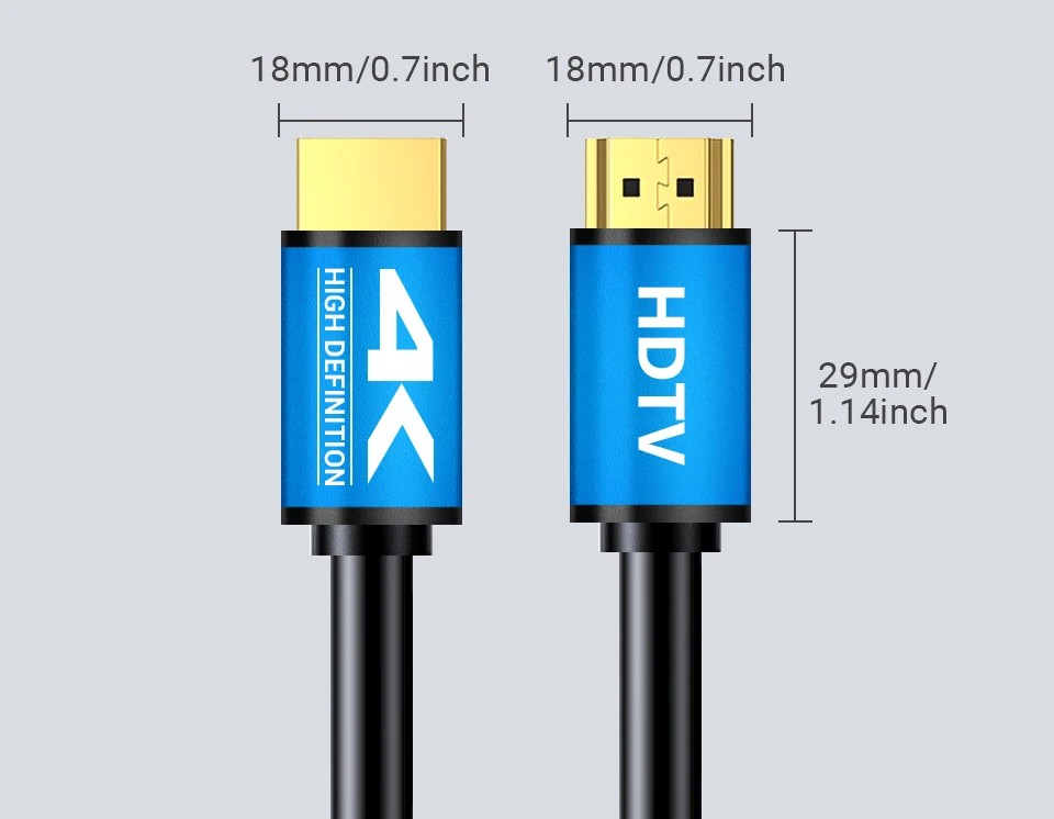 1.5m 5m 5FT 15FT 2.0 3D 4K HD Cable for 1080P Projector TV Quality Gold Plated I