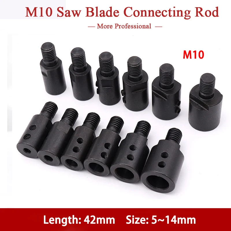 

M10 Saw Blade Connecting Rod 5/6/8/10/12/14mm Pressure Splint Shaft Angle Grinder Accessories Adapter Grinding Coupling Tools