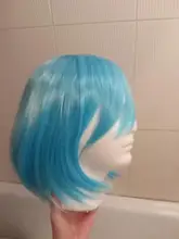 DIFEI peluca sintética bob corto pelo lacio con trimable flequillo Rosa rojo azul peluca cosplay púrpura para pelucas de pelo corto para mujeres