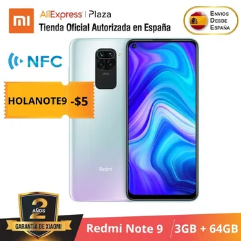 

Xiaomi Redmi Note 9 (64GB ROM con 3GB RAM Cuatro Cámaras Android Nuevo Móvil) [Teléfono Móvil Versión Global para España]