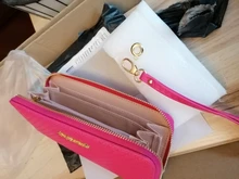 Billeteras y monederos de piel sintética para mujer, billetera de cuero sintético, de pulsera para mujer, con estampado de hojas, bolso de gran capacidad