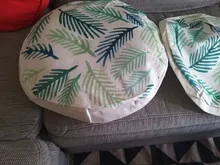 Cushion-Cover Pillow-Case Decorative Home Sofa Throw Linen Cotton Round 45cm Leaf 