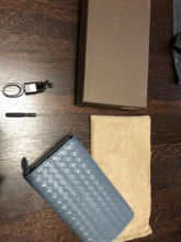 Cartera de mano tejida larga para mujer, cartera de mano larga, estilo Flip-Style, gran volumen, 100%, cuero de oveja, piel de oveja, clip de dinero de diseño de marca de lujo, 2021