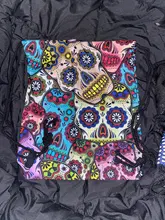 Bolsa con cordón de impresión 3D, bolso de viaje de lona con dibujo de Calavera, diseño de pulpo, mochila gótica Harajuku, mochila escolar
