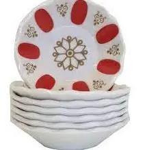 

WONDERFULLL 6 Tea Saucers Modern Turkish Traditional Porcelain Tea Saucer printed series