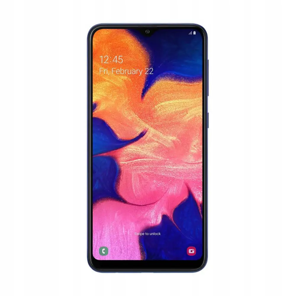 Samsung Galaxy A10 A105F-DS, 4G LTE, 6,2 дюймов, 2 Гб ОЗУ, 32 Гб ПЗУ, четыре ядра, Android 9,0, МП камера, две sim-карты