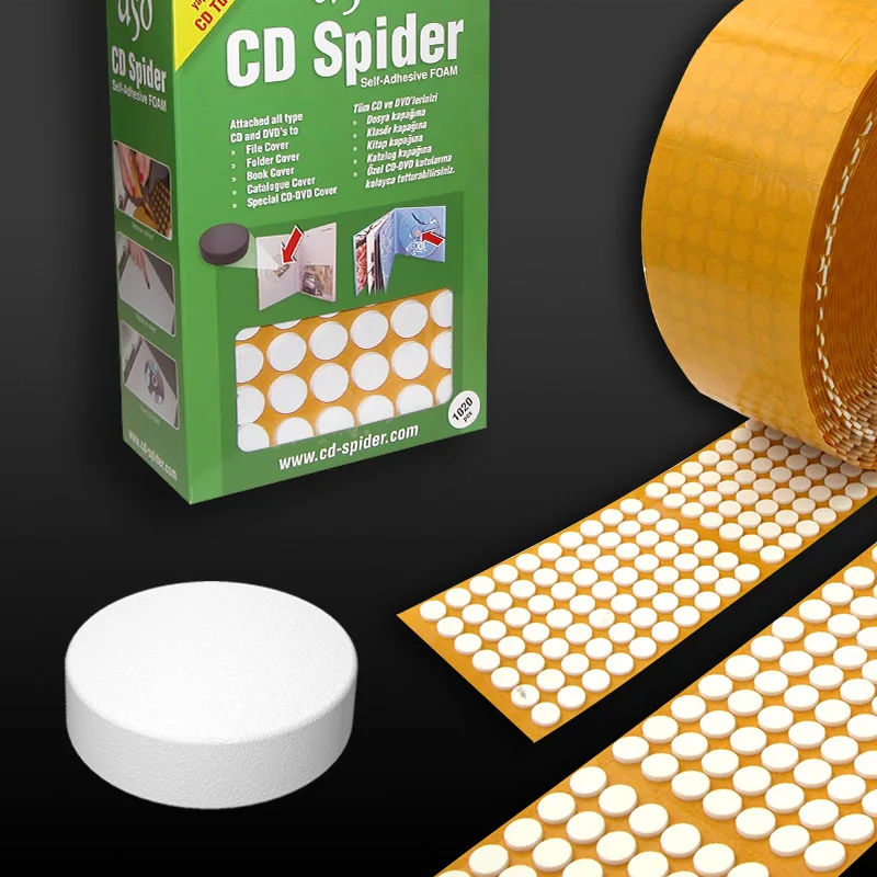CDDVDFoamHubSpiderHoldersSelfAdhesiveStickyDotsStudsCDand