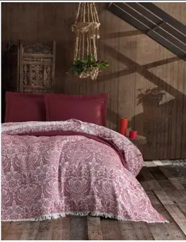 

4Parçalı Bed Cover Set Double Personality Nish Burgundy Ep-017605