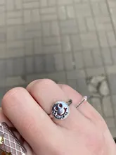 Anillos de dedo de cara sonriente para mujer y niña, sortijas de apertura ajustable de tejido de anillos, joyería con estilo, Punk, Hip Hop, 2021