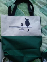 Panelled Shoulder-Bag Backpack Female Canvas Girl FUNMARDI Women for Patchwork Cat-Pattern