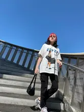 Ropa informal estilo Hip Hop Harajuku T camisa chica Kanji japonés impresión camiseta 2021 hombres de verano camiseta de manga corta de algodón suelto Tops Tees