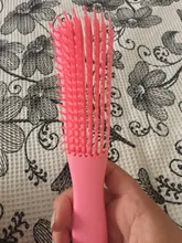 Desenredante de plástico, cepillo de pelo de masaje en el cuero cabelludo Detangler rizado mojado peine de cuidado de la salud de la mujer reducir la fatiga cepillo herramientas