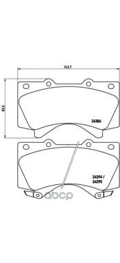 Колодки Тормозные Дисковые Передн Land Cruiser(J20_) Brembo арт. P83107