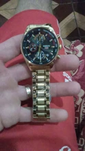 Gold Watch Clock Chronograph Quartz Waterproof Top-Brand Fashion Mens NIBOSI Luxury Masculino
