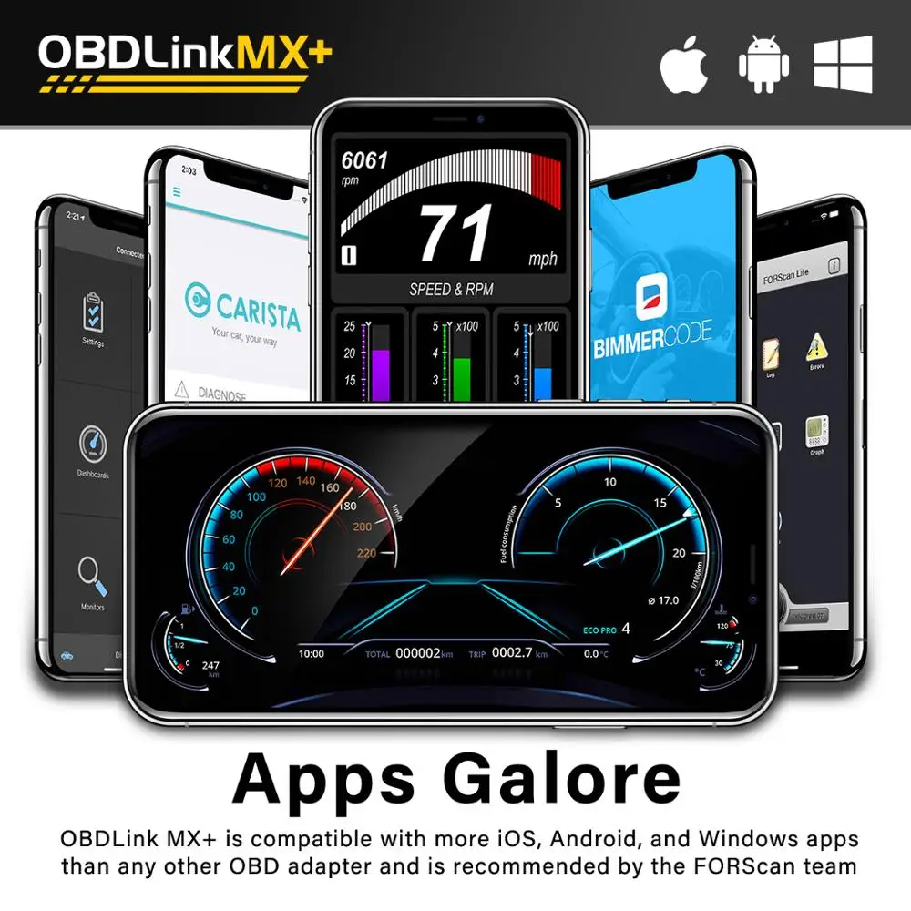 US $109.95 OBDLink MX OBD2 Scanner Diagnostic Scan Tool For IPhone IPad Android Windows Devices Work With Bimmercode Motoscan AlfaOBD
