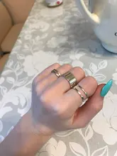 Hiphop-Conjunto de anillos circulares de Metal geométricos para mujer y niña, hebilla de dedo de apertura Punk, anillo trasero, joyería A935