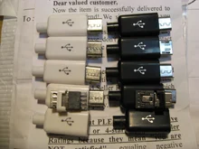 10 unids/lote YT2153Y Micro USB 4pin conector macho blanco/negro de datos OTG interfaz de línea de datos Cbale envío de la gota