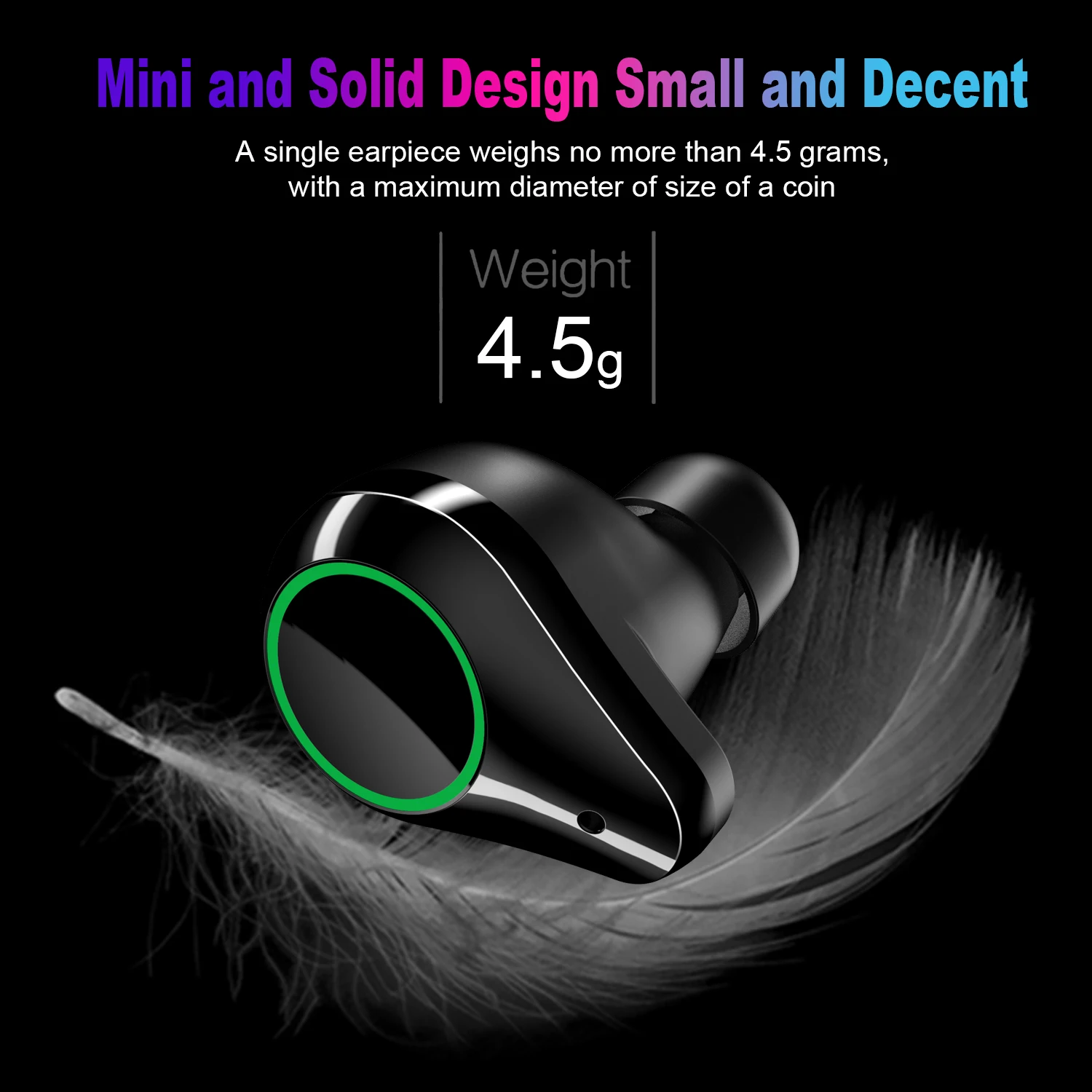TOMKAS TWS Earphones 9D Stereo Bluetooth 5.0 Wireless Earphones IPX7 Waterproof Headphone LED Display with Mic Touch Key