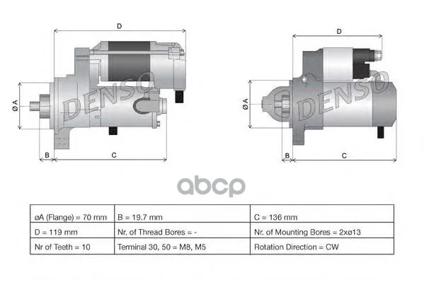 Стартер Denso арт. DSN955