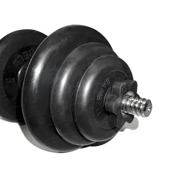 

Dumbbell 14кг with обрезиненными drives and handle MB barbell D26