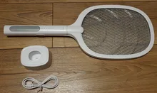 Raqueta antimosquitos eléctrica de 3000V, lámpara UV, USB, 1200mAh, recargable, para verano