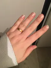 Anillo rectangular minimalista para mujer, joyería de sello con nombre personalizado, banda de tono dorado, acero inoxidable, regalo inicial