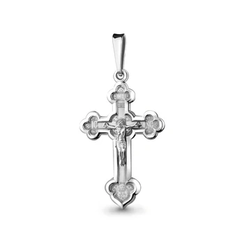 

Aquamarine Orthodox cross without inserts, 925 sterling silver