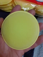 Esponja de espuma para coche, aplicador de cera para limpieza, almohadillas para detalles, pulido de cera para coche, cuidado de limpieza del hogar, color amarillo, 10cm, 12 Uds.