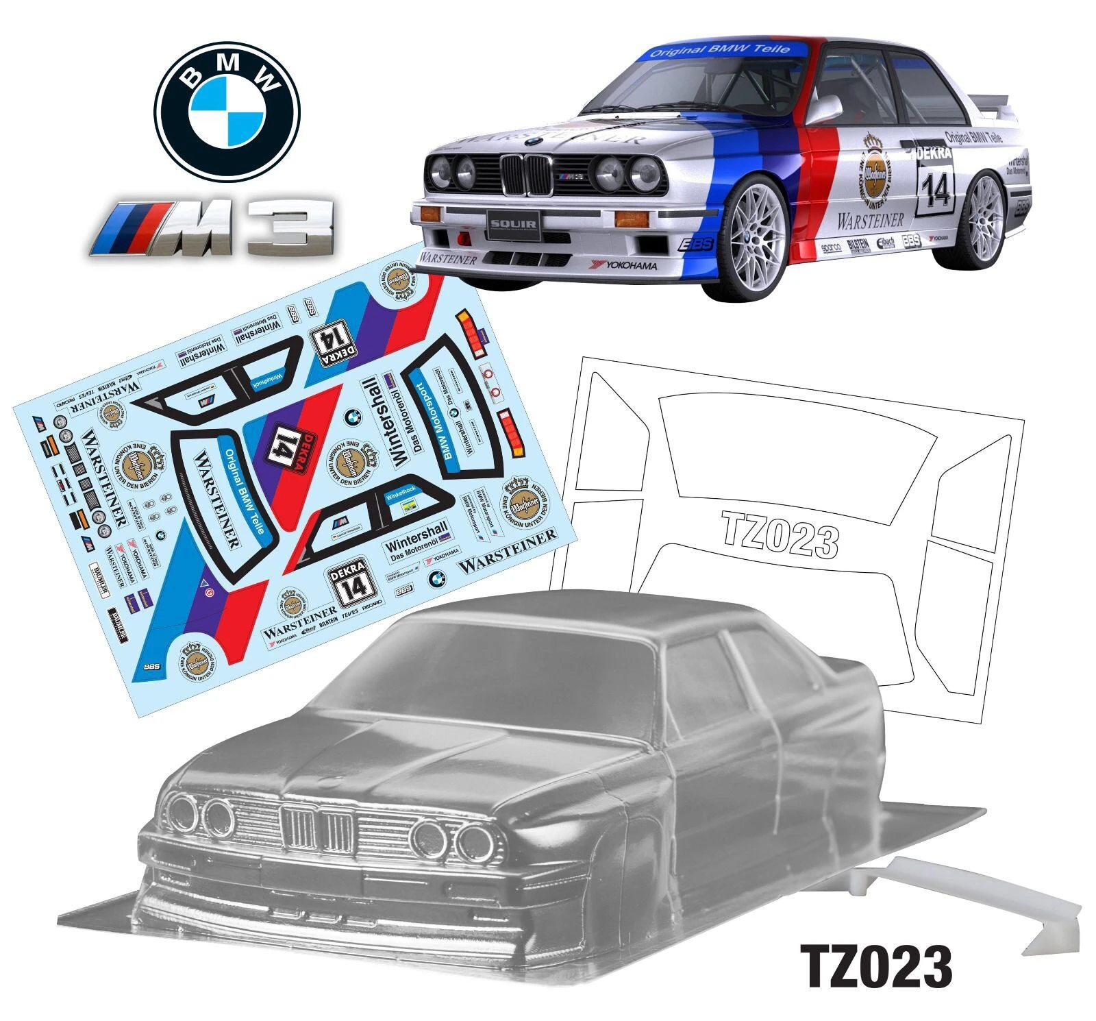1/28 1/24 MiniZ BMW E30 Lexan Body 98MM 