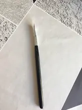 Pincel de Punta francesa para uñas, diseño de mango negro y plateado, forma de media luna, acrílico, dibujo en Gel, UV, herramienta de manicura artística