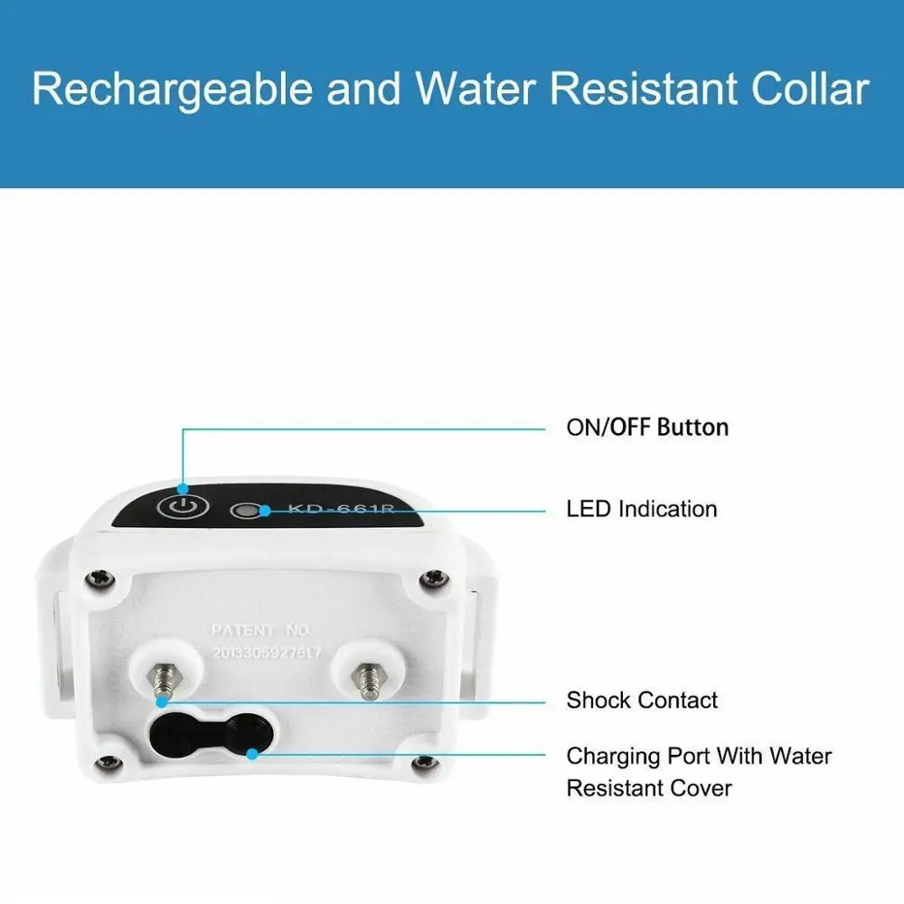 Wireless Electric Dog Pet Fence Shock Collar System Waterproof Transmitter 1/2/3 100g2280 pet dog training collar
