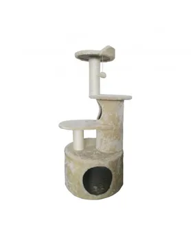 

LuckyPet Scratching Post Cat Beige Plush Training Relax Cathouse 105x45x45
