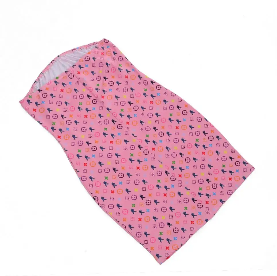 Womens Print Tube Dress Summer Sexy Off-Shoulder Sleeveless Dresses Slim High Waist Clubwear Mini Pencil Dresses Without Mask