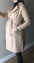 Trench-Coat Female Vintage White Winter Women Double-Breasted Long Solid Slim for Sashes