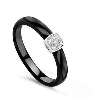 

Gold ring with ceramic and Diamond VALTERA 585 sterling silver