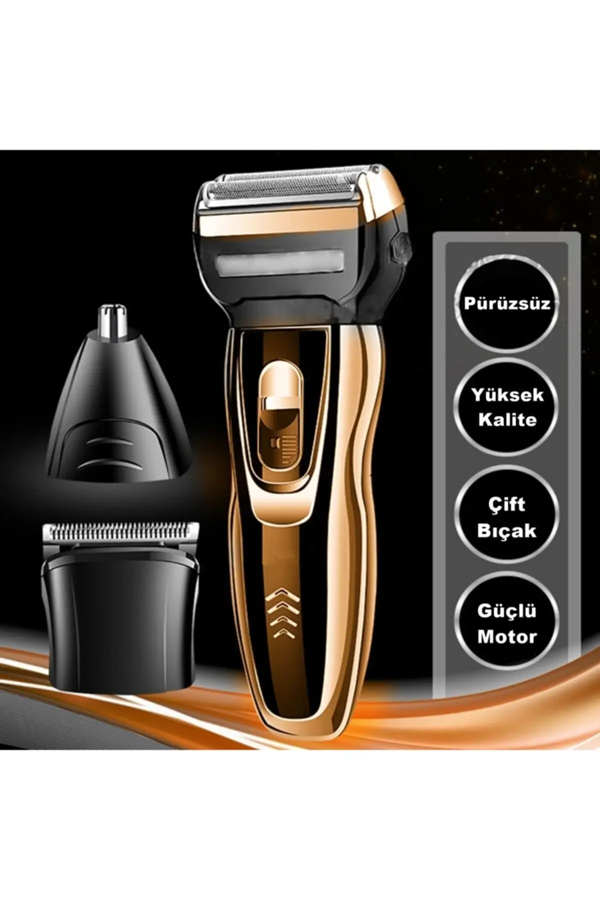 Gold Hair Beard Shaving Machine Male Care Kit Ear Nose Bristle Trimming Ense Cheek body hair and beard machine