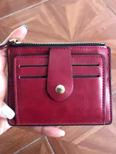 Tarjetero Unisex de cuero delgado para hombre y mujer, Cartera de negocios, tarjetero, monedero, 2020