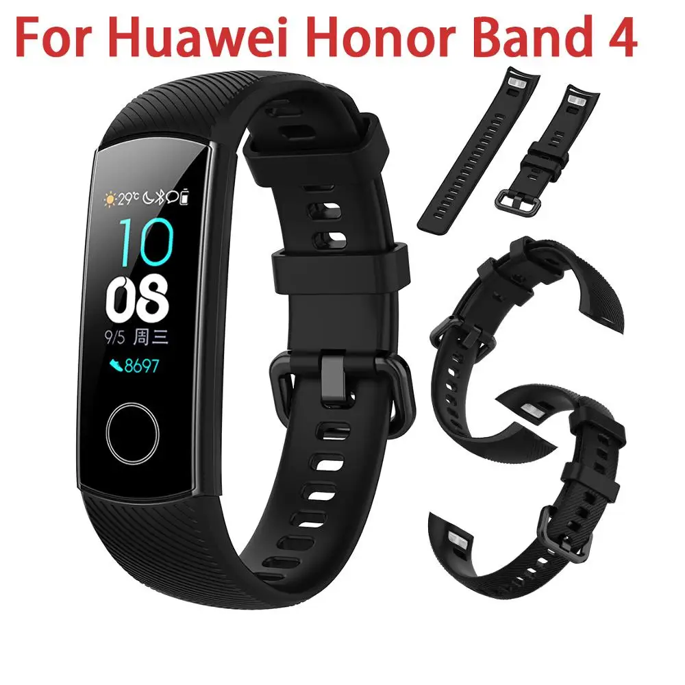 

New Silicone Wrist Strap For Huawei Honor Band 4 Smart Sport Bracelet Strap Replacement 8 Colors TPU Material Smart Accessories