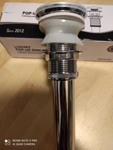 Drain Bath-Tub Waste-Basin Bathroom-Sink Overflow ROVATE Chrome Pop-Up Round 