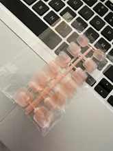 Fake Nails Short Press On Faux-Ongles Ballerina French Ombre Coffin Gradient Nep Tirnak