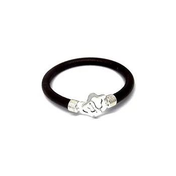 

Bracelet 925 sterling silver m reason Star leather AA9897]