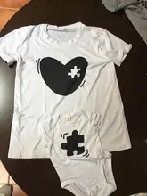 Conjunto de piezas de rompecabezas de corazón para mamá y niño, camiseta a juego, conjunto de una pieza, regalo para Baby Shower, ropa para mamá y Mini