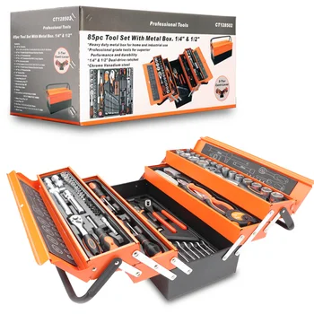 

SATAGOOD Tool kit 85 items Tools Hand tool kit auto repair tool hand tool car tool tool kit for car auto tool head set tool set