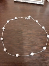 Joyería de plata de ley 925, 12 unidades, caja de perlas de 6mm, Gargantilla de cadena, collar Kolye, bisutería para mujer, S-n54