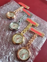 Broche personalizado grabado con tu nombre, Pin de solapa de acero inoxidable, de alta calidad, oro rosa, Fob, reloj de enfermera
