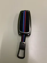 Aleación Galvanizada coche llave inteligente Fob caso de la cubierta de la piel para BMW Serie 3 4 5 320i 530i 550i F20 F21 F30 F31 F25 F01 F02 coche caso clave